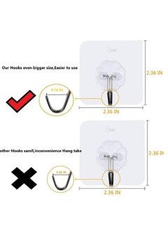 Accessorize Kingdom Adhesive Hooks Kitchen Wall Hooks-Heavy Duty 13.2lb(Max) Nail Free Sticky Hangers with Stainless Hooks Reusable Utility Towel Bath Ceiling Hooks-10 pcs  - Image 4