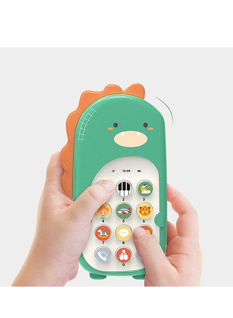 SYOSI Baby Musical Toys, Cell Phone Toy Kids Play Phone Realistic Sound Effects with Big Touch Screen Lights Music Educational Toy for Kids Play and Learn Best Gifts - Image 1