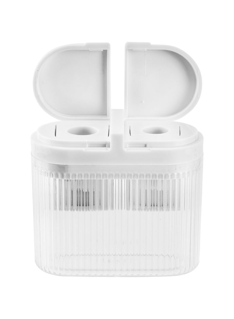 Deli EH553 Pencil Sharpener with Canister 1 piece, 2-Hole for 8mm & 9.2mm Pencils 鈥?ideal for classrooms, studios, and daily writing - Image 3