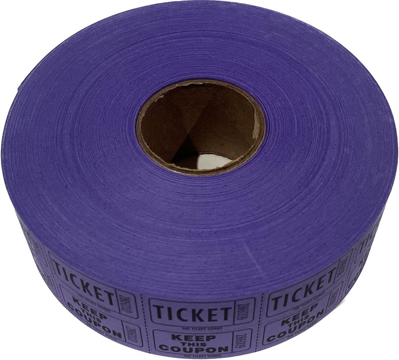The Ticket Gurus-Raffle Tickets - 4 Purple Rolls of 2000 Double Tickets- 8,000 Total 50/50 Raffle Tickets - Image 3