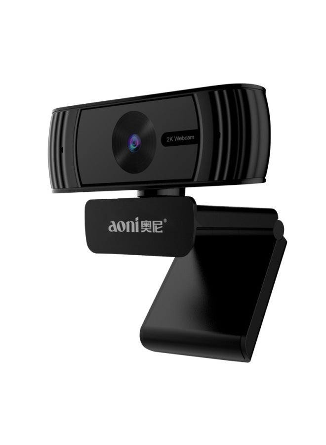 Aoni Oni C39 Computer Camera 2K Ultra HD Built-in Microphone Postgraduate Entrance Examination Re-examination Video Conference-Color:Black - Image 4
