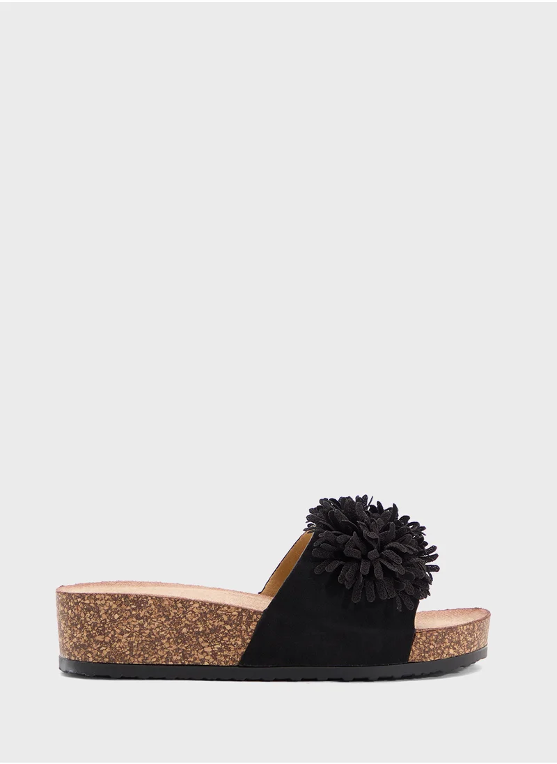 Ginger Oversized Floral  Flat Sandal