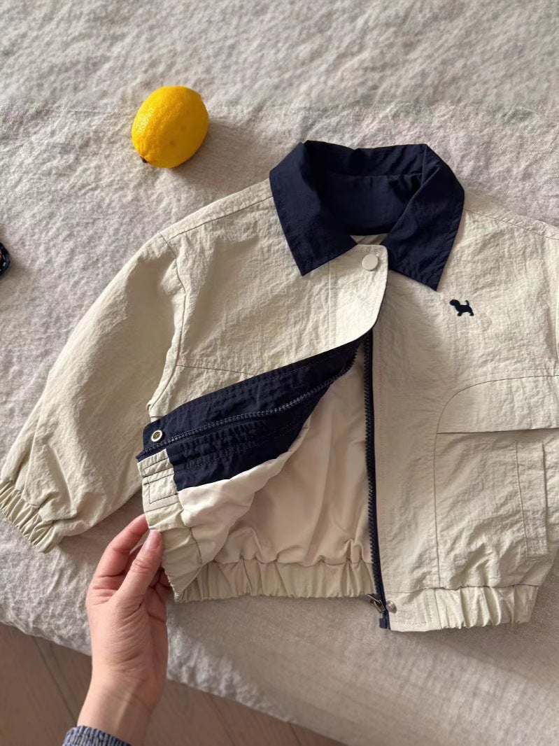 Boys' Short Sleeve Puppy Embroidered Top – Spring Autumn 2025 Cotton Blend Shirt - Image 4