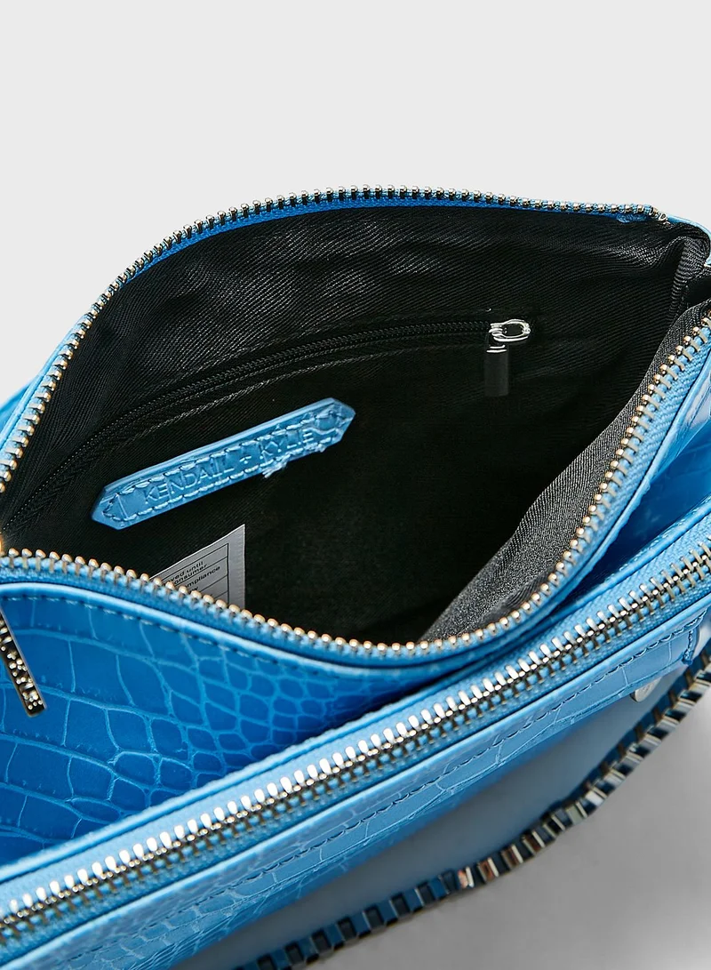 KENDALL + KYLIE Faux Croco Crossbody Bag
