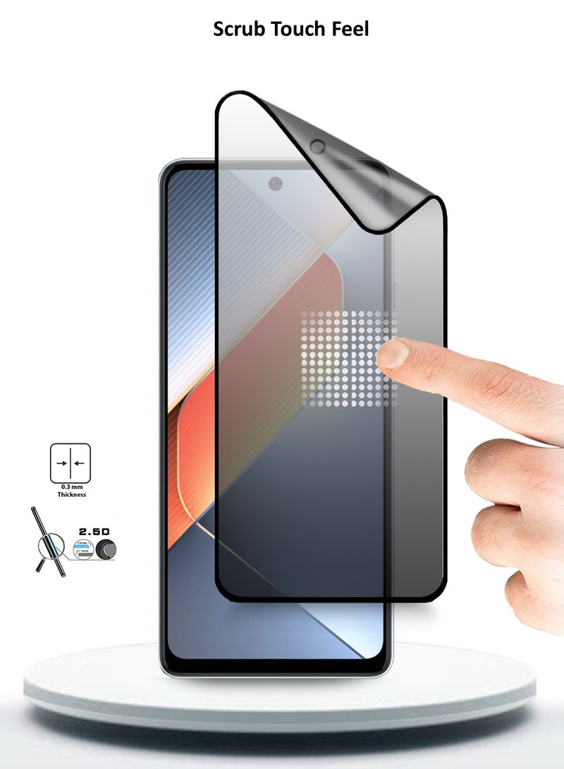 Wtech Tecno Pova 6 Neo 4G 2024 Nano Ceramic Privacy Full Glue Full Cover Matte Flexible Screen Protector (MSCNMP) - Clear/Black - Image 3