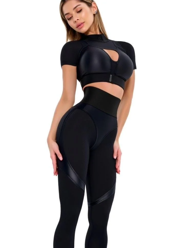 Bona Fide Extra push Up Corsage Black Skin Extra Corsage Skin High Waist Gym Leggings for Women for Women | Best Price UAE