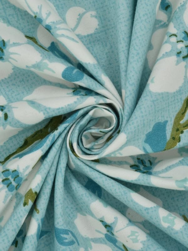 MORADO Glace Cotton Single Duvet Cover/Rajai Cover/Blanket Cover with Zipper(60x90 Inch, Sky Blue) - Image 5