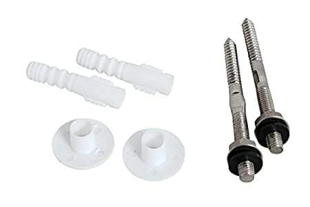 SVDK Rack Bolt for Wash Basin 10 mm Thickness x 100 mm Length Mild Steel Rack Bolt Full Pair Wash Basin Fasteners Rack Bolt for Wash Basin Drill Machine Installation Type - Image 1