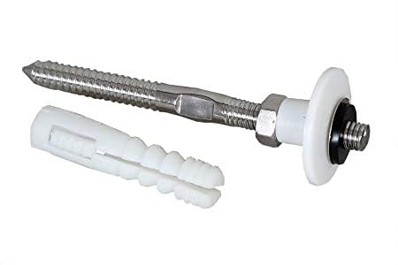 SVDK Rack Bolt for Wash Basin 10 mm Thickness x 100 mm Length Mild Steel Rack Bolt Full Pair Wash Basin Fasteners Rack Bolt for Wash Basin Drill Machine Installation Type - Image 2