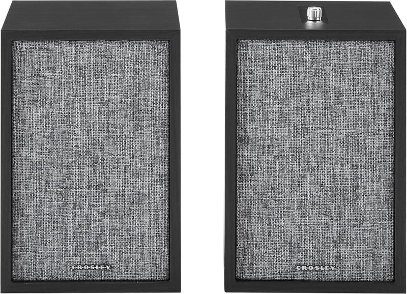 Crosley S200A-BK 4" Active Powered Bluetooth Stereo Speakers with Optical, USB, and Aux Connections, Black - Image 1