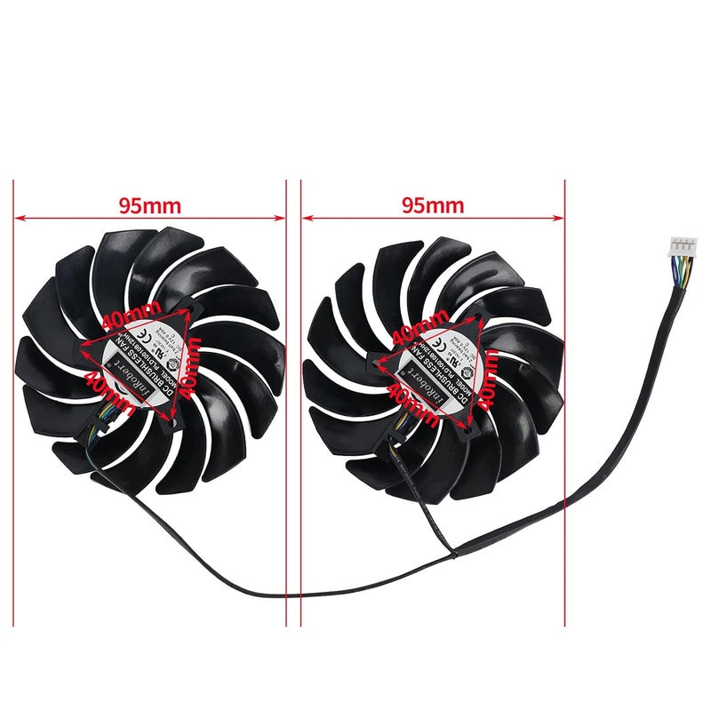 inRobert 95MM Dual Ball Bearing Graphics Cards Cooling Fan for MSI GTX 1060 1070 1080 TI RX 470 480 570 580 Gaming Video Card Cooler - Image 4