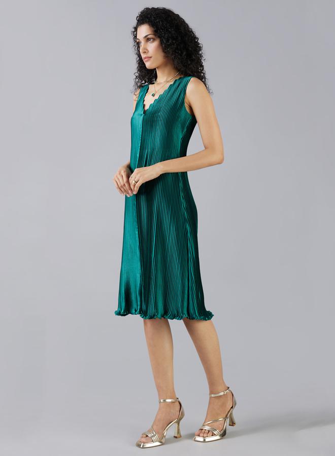 Mish Pleated Belted Dress - Image 4