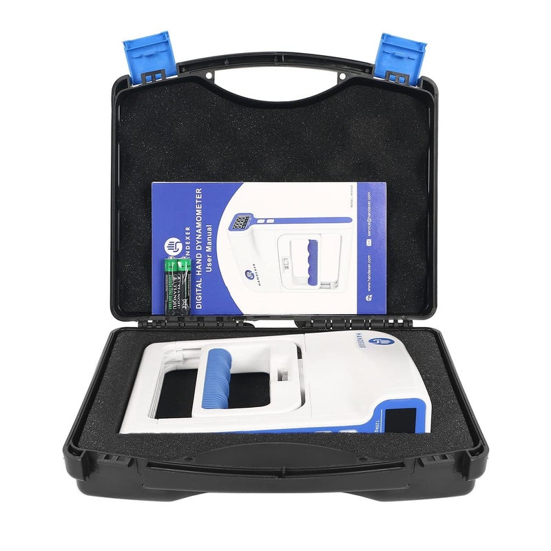 Handexer Grip Strength Tester with Protective Case 265lb120kg Digital Hand Dynamometer FDA Registered with Backlit LCD for Grip Strength Testing and Training