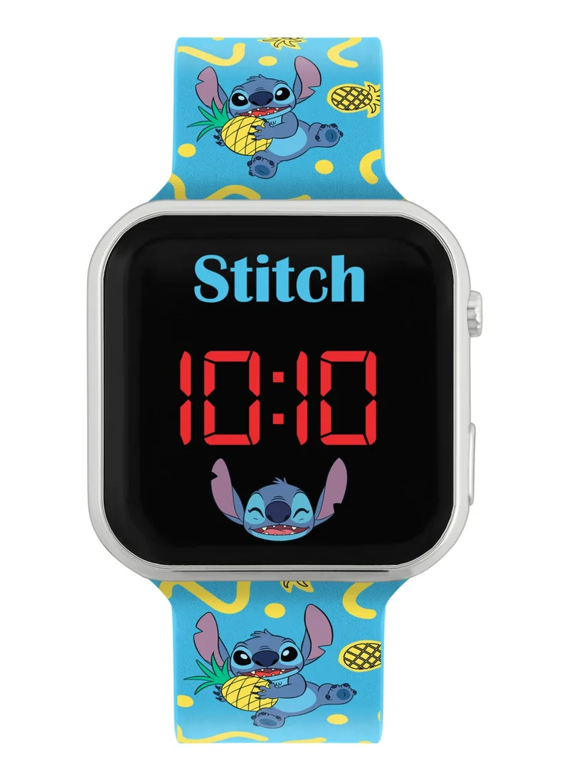 Disney Disney Lilo and Stitch Character Print Strap LED Girls Watch - LAS4038ARG