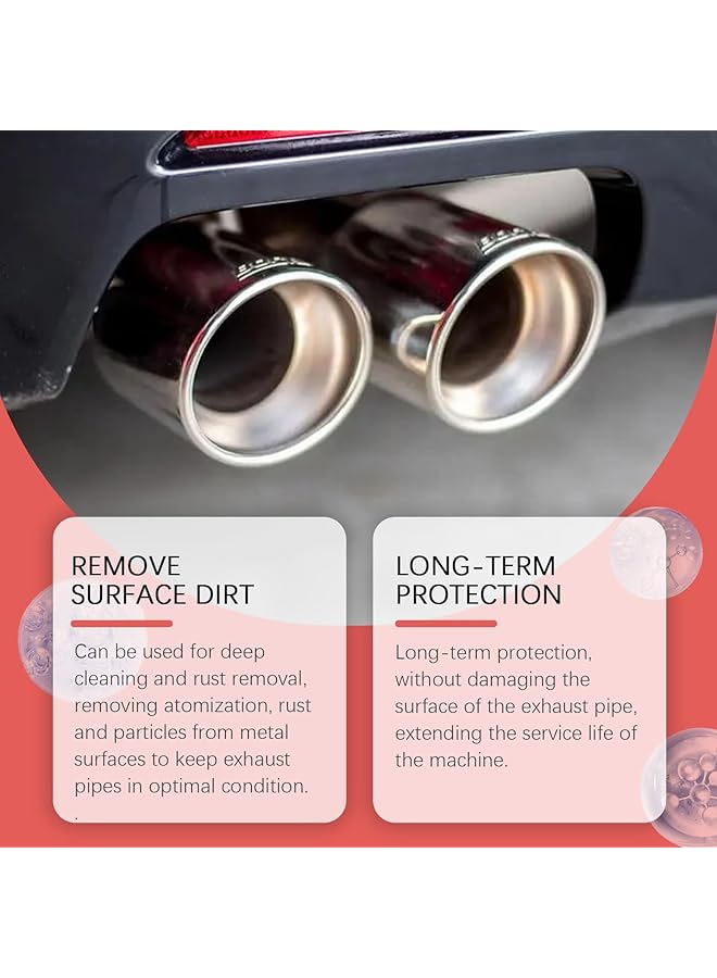 KASTWAVE Car Exhaust Pipe Cleaner Spray 4 Fl Oz, Acting Rust And Corrosion Remover, Safe Formula, Long-Lasting Metal Polish For Automotive Pipes, Multi-Surface Protection And Shine - Image 3