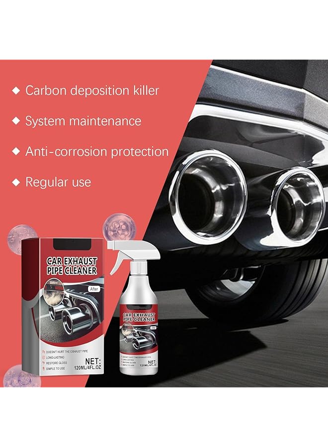 KASTWAVE Car Exhaust Pipe Cleaner Spray 4 Fl Oz, Acting Rust And Corrosion Remover, Safe Formula, Long-Lasting Metal Polish For Automotive Pipes, Multi-Surface Protection And Shine - Image 5