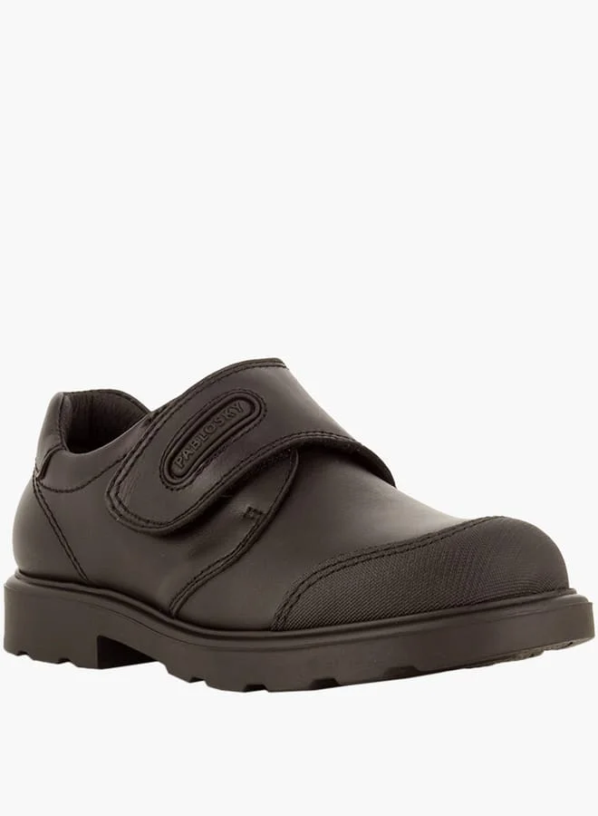 بابلوسكي Boys' School Shoes with Hook and Loop Closure