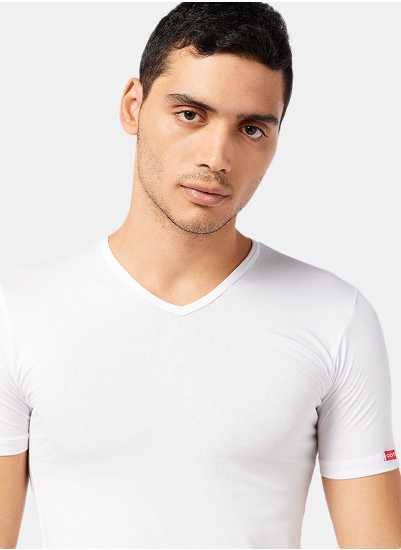 COTTONIL Basic V-Neck Cotton Undershirt  - Image 3