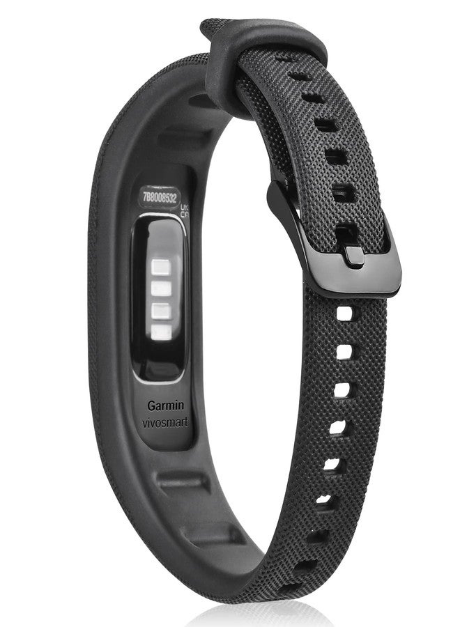 C2D JOY Strap TPU Wristband Compatible with Garmin vivosmart 3/vivosport, Activity and Fitness Tracker (Black) Medium - Image 2