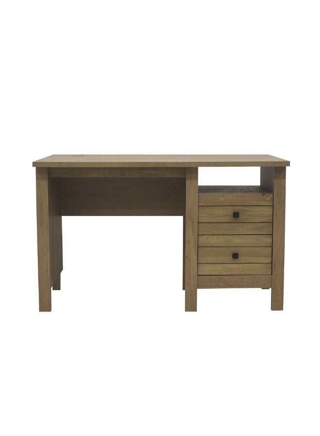 DANUBE HOME Athens 2-Drawer Study Desk Writing Desk With Storage Modern office Desk Compact Desk For Home office Bedroom Study Room Stylish Work Desk â€“ Light Oak - Image 2