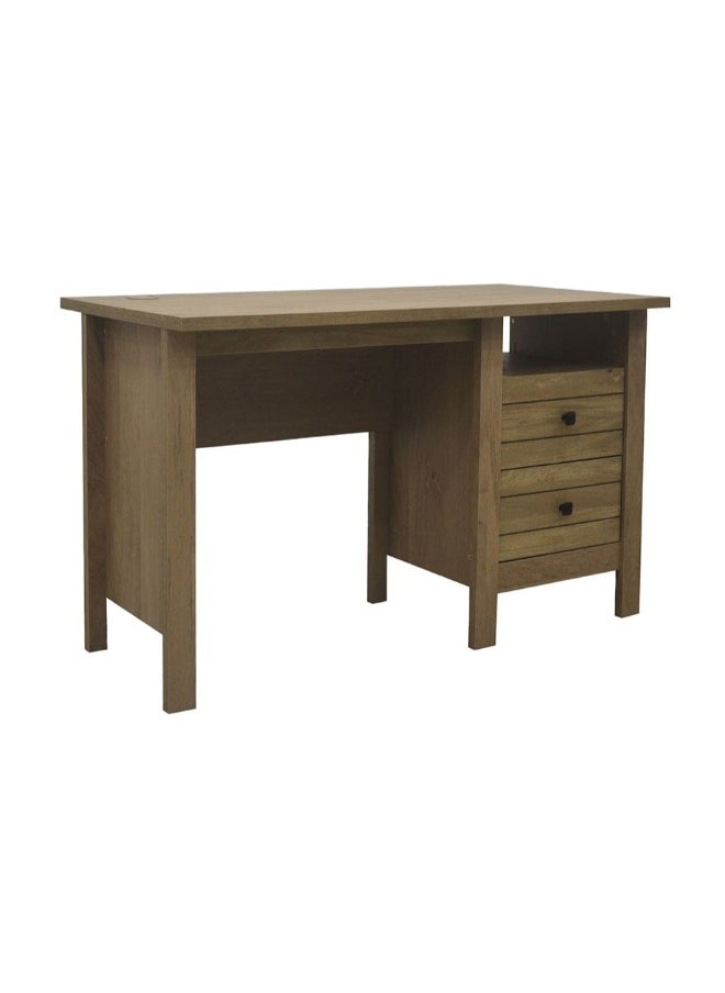 DANUBE HOME Athens 2-Drawer Study Desk Writing Desk With Storage Modern office Desk Compact Desk For Home office Bedroom Study Room Stylish Work Desk â€“ Light Oak  - Image 4