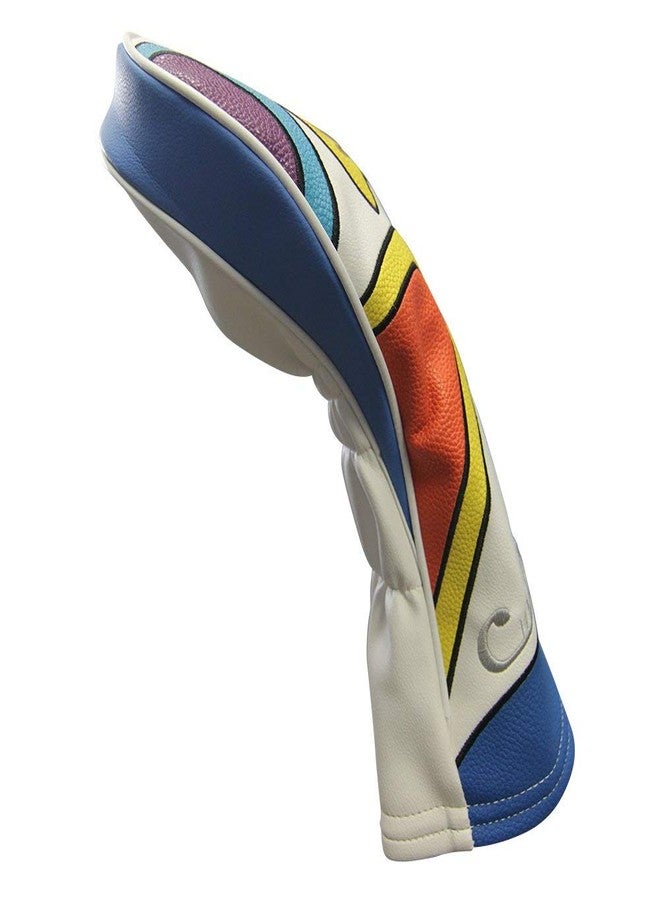 Majek Retro Golf Headcover Limited Edition Vintage Leather Style Psychedelic Colorful Groovy Custom Design #5 Fairway Wood Head Cover - Image 5