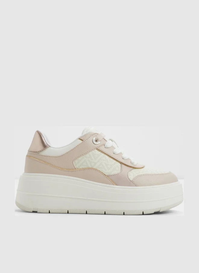 WHALLIAN Monogram Platform Sneakers