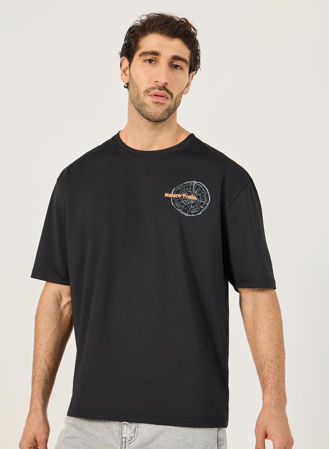 Styli Oversized Graphic Print Scuba T-Shirt - Image 1