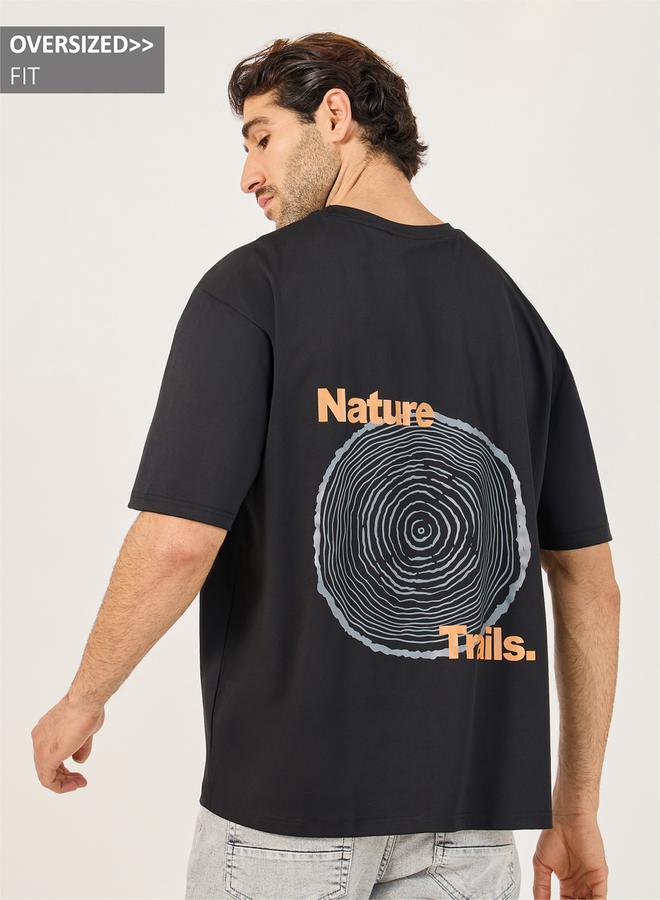 Styli Oversized Graphic Print Scuba T-Shirt - Image 3