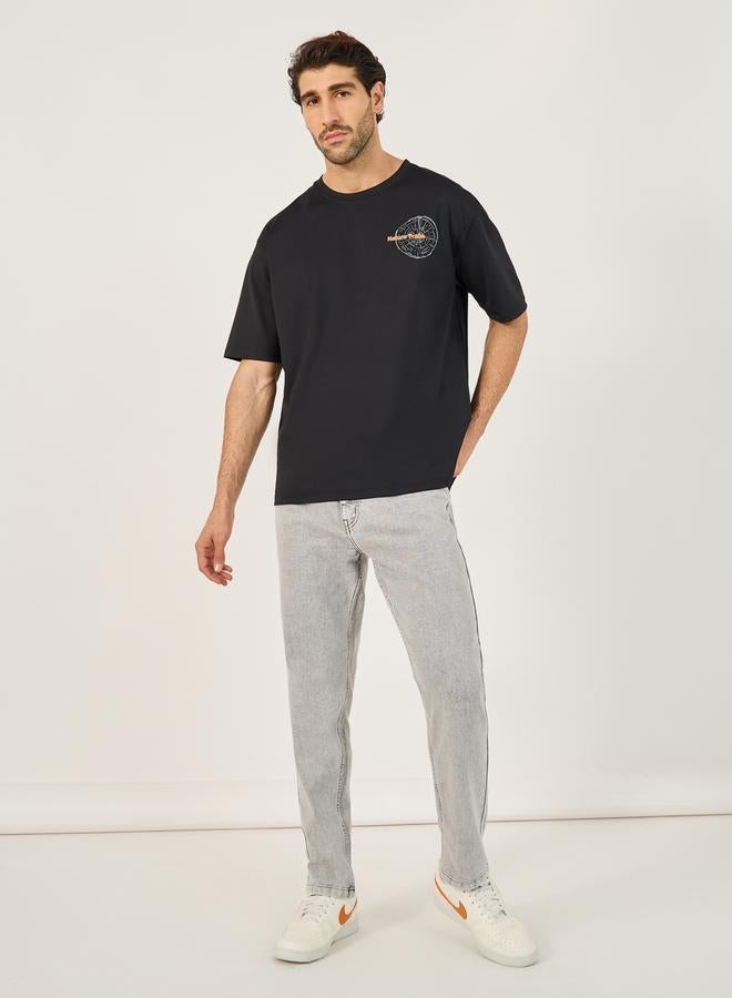 Styli Oversized Graphic Print Scuba T-Shirt - Image 2