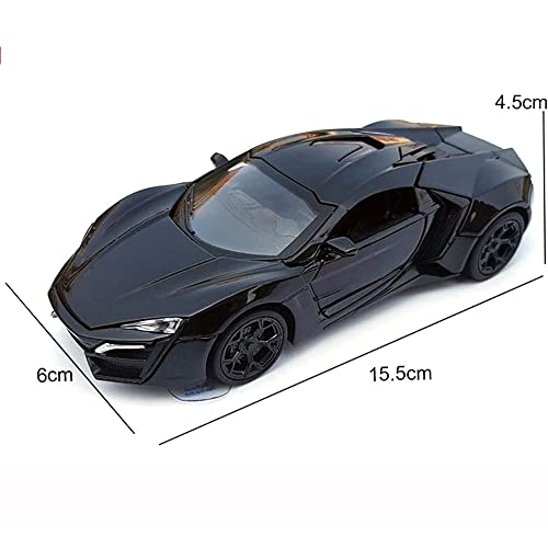 Coelon 1:32 Diecast Metal Car Model Hyper Sprot Toy Cars for Kids Pull Back Openable Doors with Light Sound, White - Image 2