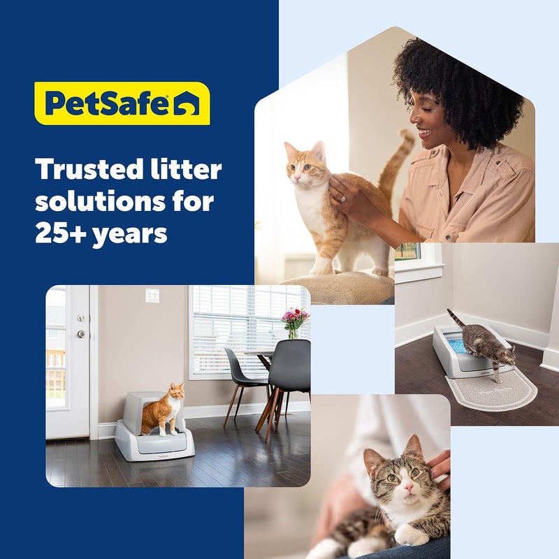 بيت سيف غطاء الخصوصية لصندوق الفضلات الأوتوماتيكي ScoopFree من PetSafe، يعمل مع الجيل الثاني من صن��وق الفضلات الأوتوماتيكي ScoopFree، غطاء للتحكم في الروائح وأرضيات أنظف، يوفر الخصوصية، رمادي - Image 3