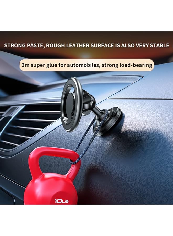 Excefore Compatible For Magsafe Car Mount For Iphone, Dashboard 360° Rotation Magnetic Car Mount, Cell Phone Holder For Magsafe Iphone 14/13/12/All Smart Phones (Black) - Image 2