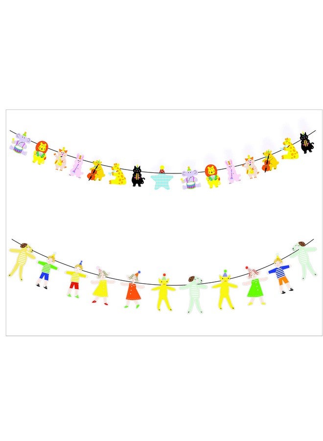 SYGA Cartoon Animal Birthday Decor Banner Kids Animal Big Happy Family for Baby Shower Party and Birthday Party Banner - Image 1