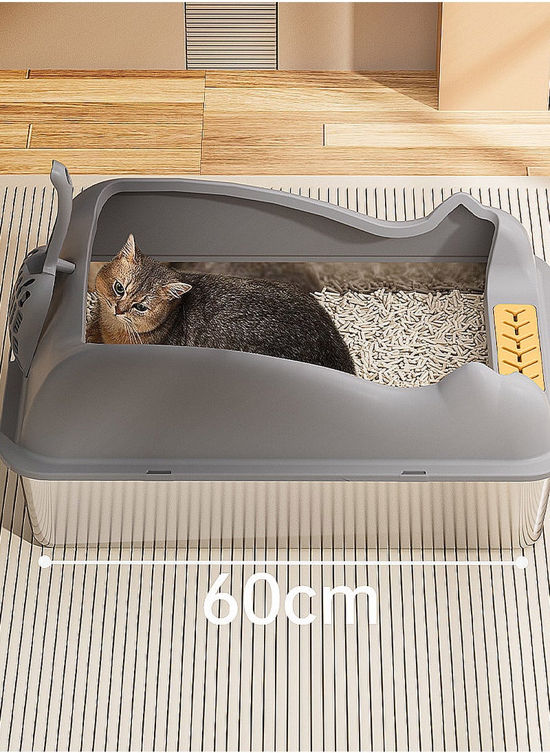 Kidle - Stainless Steel Cat Litter Box Metal Cat Litter Box Tray with High Wall Sides Easy to Clean - Image 1