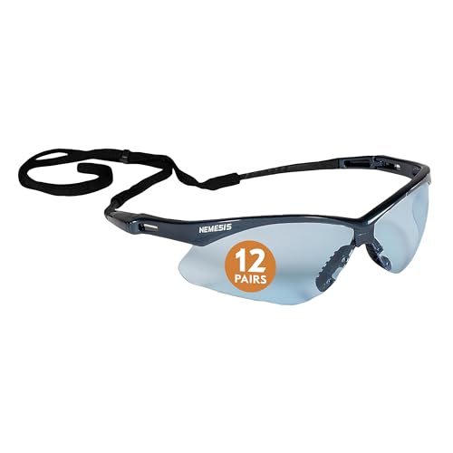 KleenGuard™ V30 Nemesis™ Safety Glasses (19639), Light Blue Lenses with KleenVision™ Anti-Fog coating, Blue Frame, Unisex Eyewear for Men and Women (12 Pairs/Case) - Image 1