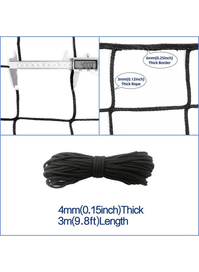 Wiseek Soccer Backstop Net, 10x10ft High Impact Soccer Barrier Net, Nylon Sport Netting Barrier Soccer Netting, Soccer Rebounder Behind Goal(Installation Rope Included) - Image 5
