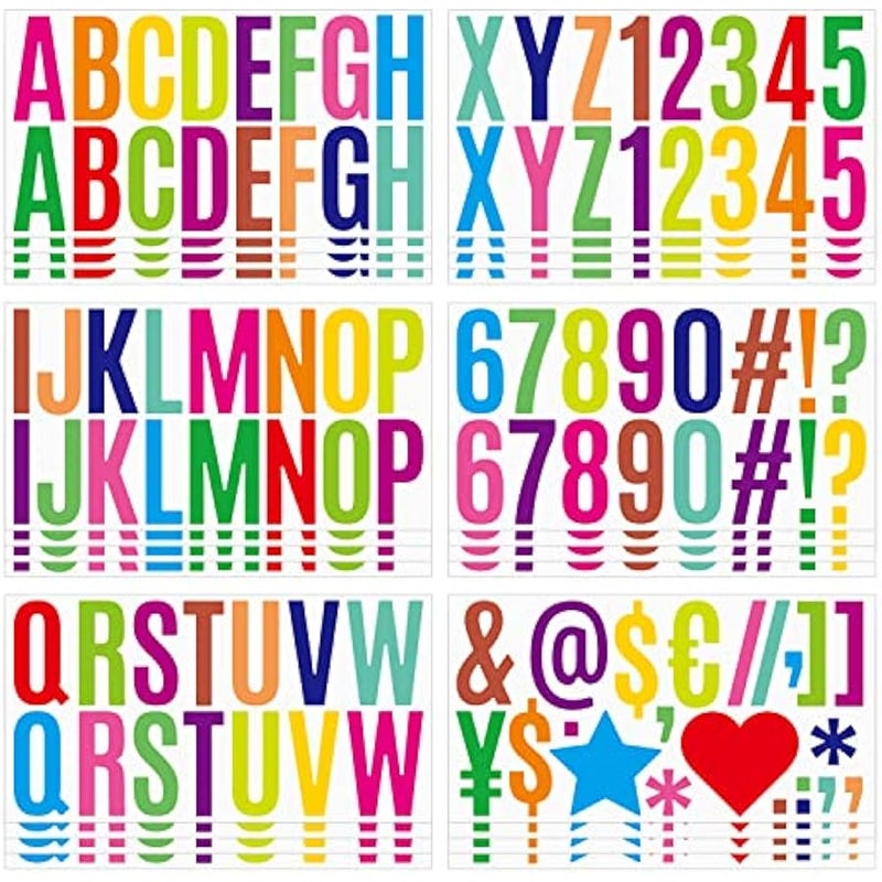 500 Pcs 30 Sheets Large Letter Stickers 2.5 Inches Alphabet Number Self Adhesive Sticker for Bulletin Board, Classrooms, Mailbox, Scrapbooking, Poster board, Wall Vinyl Stick On Letters (2.5 Inch, - Image 1