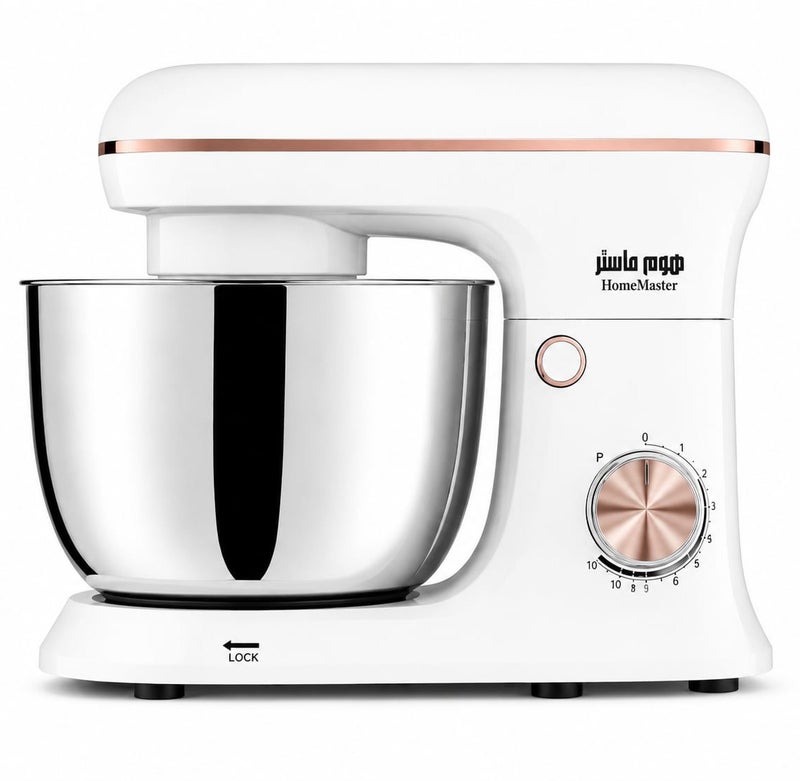 Home Master Stand Mixer With Stainless Steel Bowl 5.0L, 400W, 10 Speeds With Pulse Function, And 4 Accessories( dough hook, beater, egg whisk, and bowl cover), Model HM-993 - Image 2