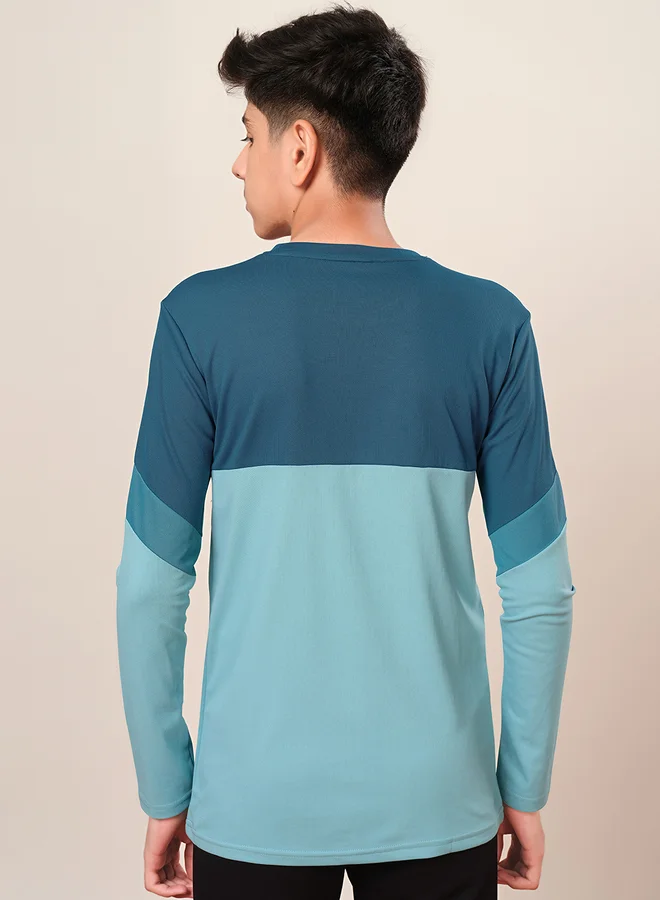 Technosport Color Block Long Sleeve Regular Fit T-Shirt