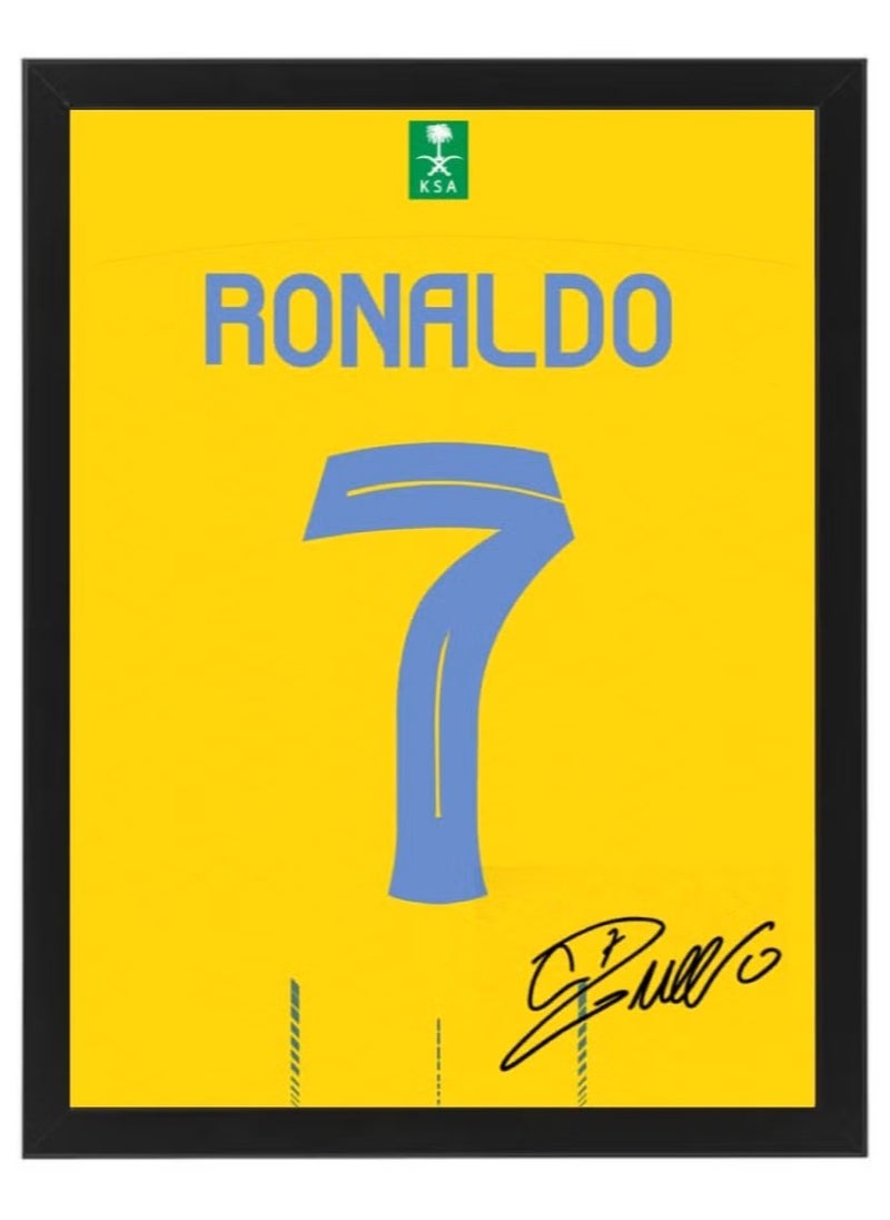 Boomah Accessories - Cristiano Ronaldo Autographed Jersey - Framed Poster 30x40cm - CR7 -Football Memorabilia, Soccer Collectible, Gift for Fans - Image 1