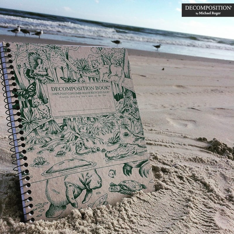 Decomposition Everglades College Ruled Spiral Notebook - 9.75 x 7.5 Journal with 160 Lined Pages - 100% Recycled Paper - Notebooks for School Supplies, Home & Office - Made in USA - Image 2