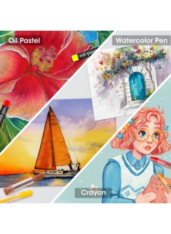 Art Set 200pcs with Portable Box, Professional Artists Drawing Set for Kids  - Image 2