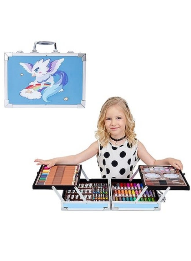 Art Set 200pcs with Portable Box, Professional Artists Drawing Set for Kids  - Image 1