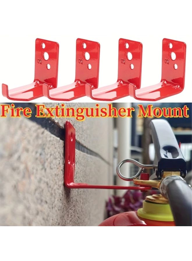 4pcs Heavy Duty Metal Fire Extinguisher Brackets Adjustable Mounting Holder - Image 2