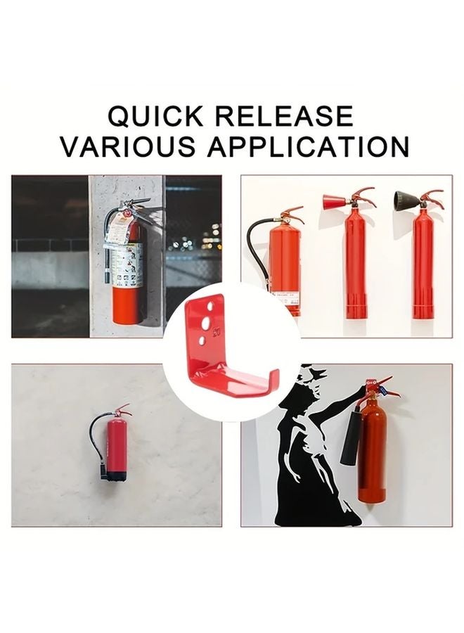 4pcs Heavy Duty Metal Fire Extinguisher Brackets Adjustable Mounting Holder - Image 5