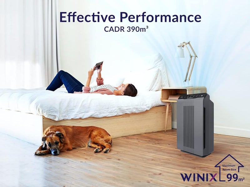 Winix 5300-2 Air Purifier for Large Home Bedroom up to 99m² with CADR 390m³/h, Carbon and HEPA Filter with Air Quality Sensor, Sleep -and Auto Mode, Removes Pollen Allergy Dust Smoke Odors - Image 5