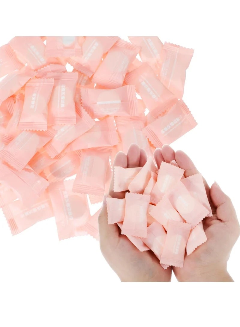 سان يي 100 قطعة من المناشف المضغوطة التي تستخدم لمرة واحدة ، منشفة سفر مضغوطة محمولة ، مناشف قطنية تستخدم لمرة واحدة ، حبوب Tuc ماصة لليد للسفر والتخييم في الهواء الطلق - Image 2