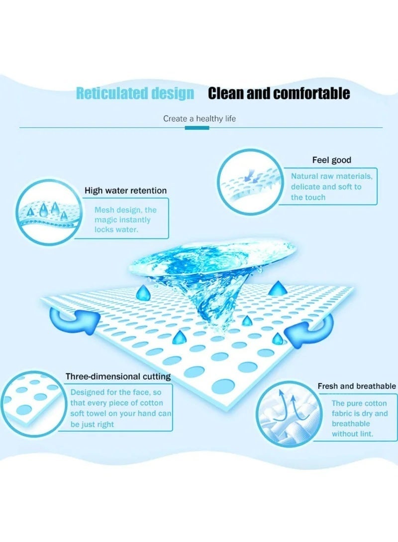 سان يي 100 قطعة من المناشف المضغوطة التي تستخدم لمرة واحدة ، منشفة سفر مضغوطة محمولة ، مناشف قطنية تستخدم لمرة واحدة ، حبوب Tuc ماصة لليد للسفر والتخييم في الهواء الطلق - Image 5