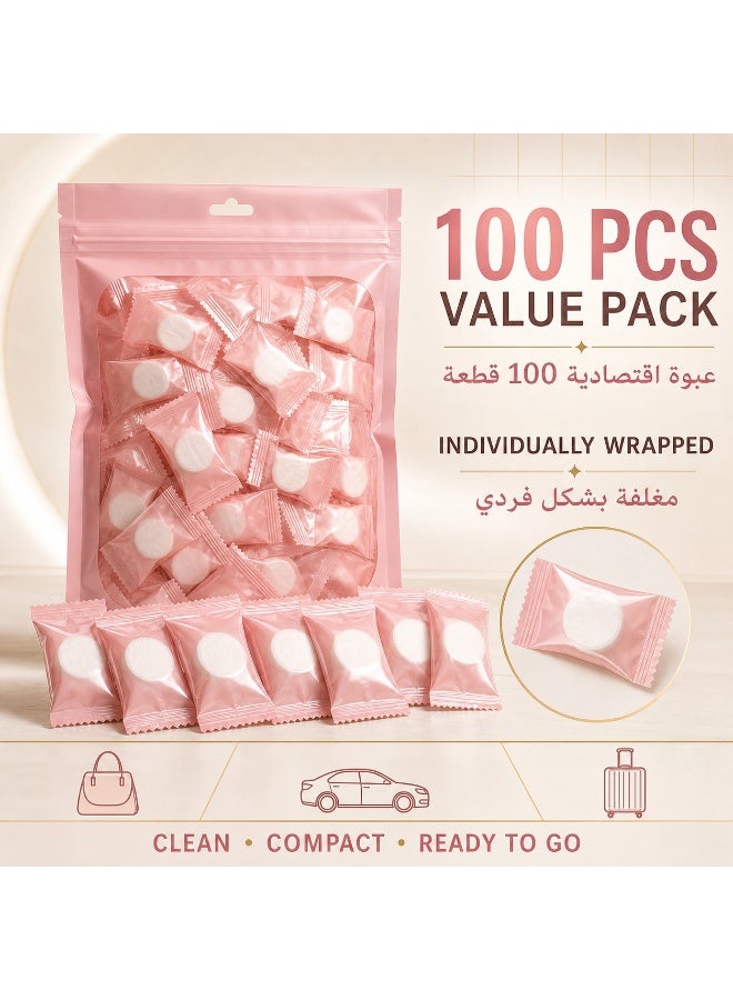 San Yi 100 Pcs Disposable Compressed Towels Individually Wrapped Travel Pack - Image 4